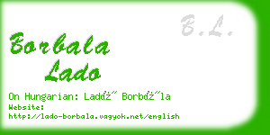 borbala lado business card